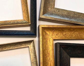 Embossed Picture Frames Gold Vine Silver Traditional Unique Botanical Funky Eclectic Wedding Anniversary Gift 4x6 5x7 8x10 11x14 16x20 18x24