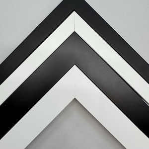 Gallery Picture Frame Modern Archival Thin Satin Black White Simple Contemporary Photo Display Wall 4x6 5x7 8x10 11x14 14x18 16x20 18x24
