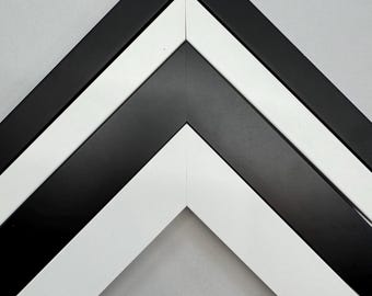 Gallery Picture Frame Modern Archival Thin Satin Black White Simple Contemporary Photo Display Wall 4x6 5x7 8x10 11x14 14x18 16x20 18x24