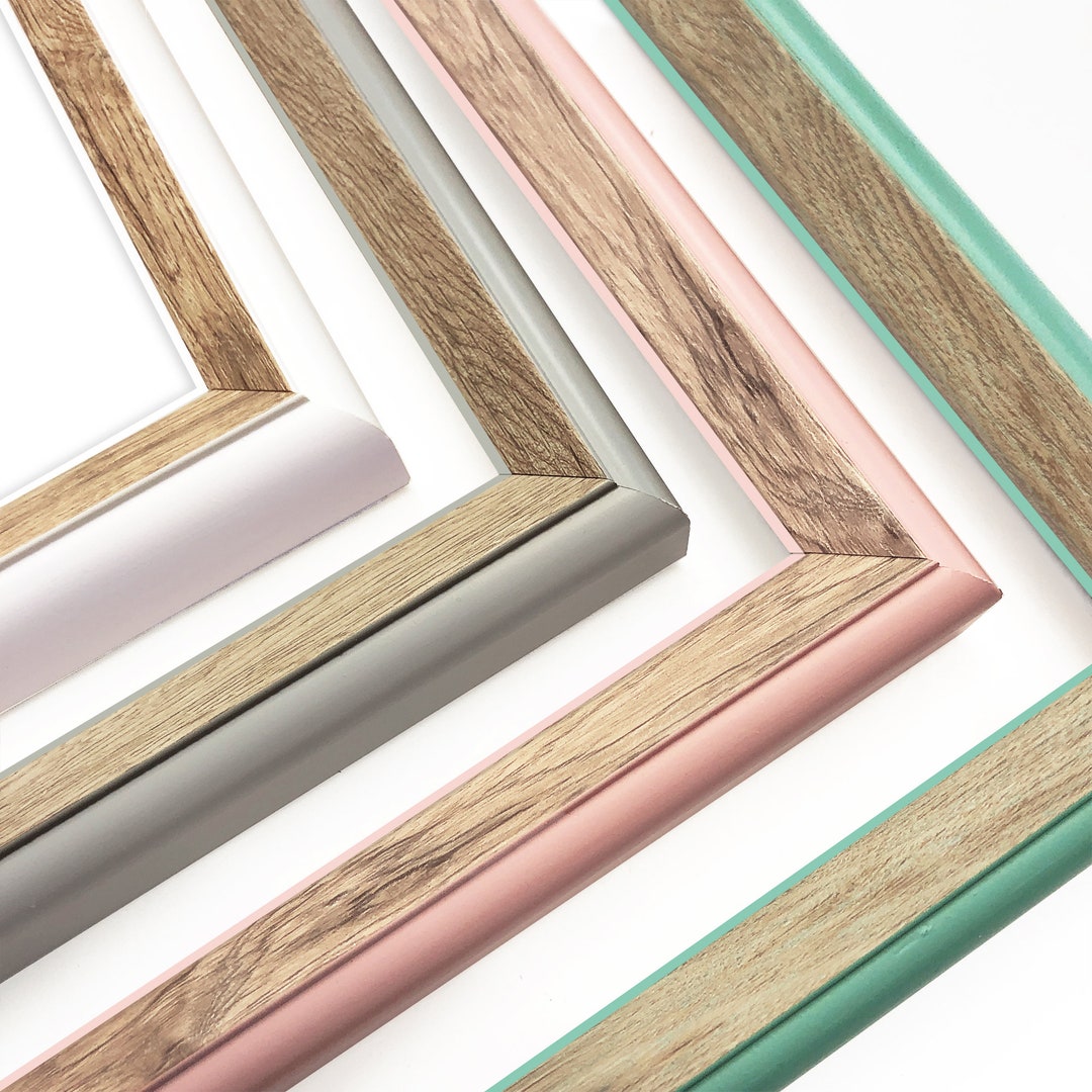 アートポスター　OAK　Art Frame　Pink × Overlap Pink With Peach Diamond' Fine Art Print Framed with