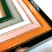 Mid Century Vintage Style Glossy Laquer Colored Picture Frames Black Pink White Orange Green Grey Wedding Family Photos Deco  Art Nouveau 