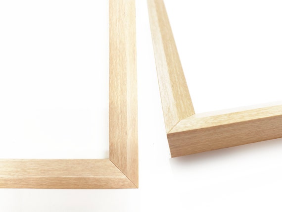 Mid-century Modern Picture Frames Stained Wood Neutral Organic