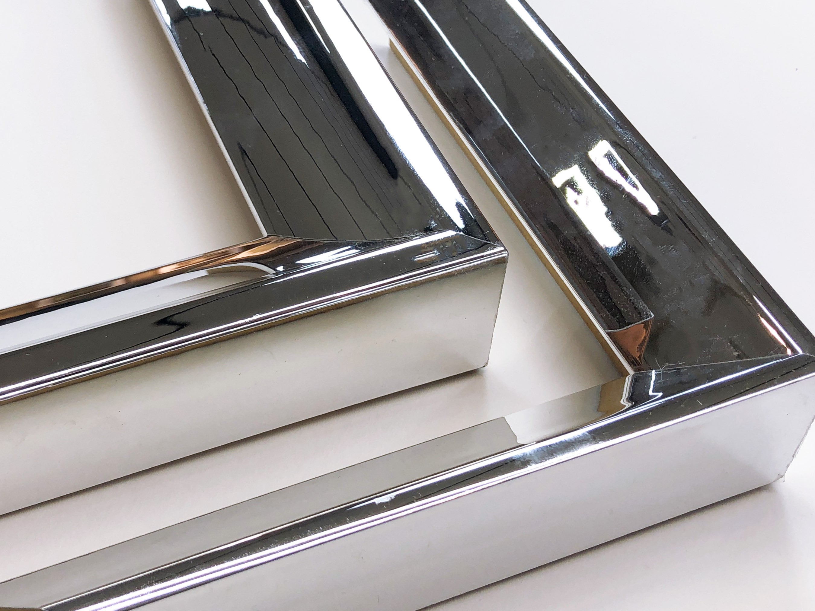 Mirror Finish Picture Frames Chrome Reflective Modern Funky Unique 