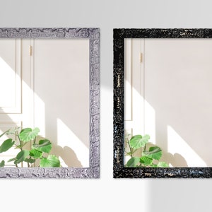 Glam Framed Mirror Victorian Elegant Funky Eclectic Maximalist Home Wall Decor Picture Frame Unique Bathroom 16x20 18x24 20x24 24x30 24x36