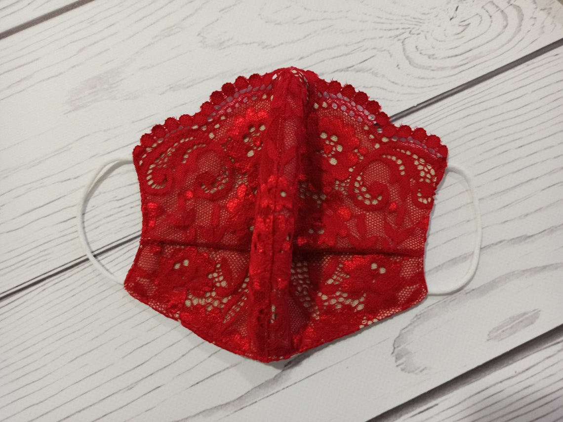 Lace Face Mask / 3D Mask Double Layer / Reusable Washable Mask Etsy
