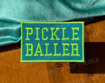 Pickleballer Iron-On Patch | Summer-themed Patch | Trucker Hat Bar Patches | Trendy Patches | Men or Woman's Summer Patch | Sports Patches