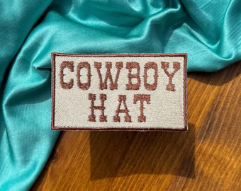 Cowboy Hat Western Patch | Trucker Hat Patches | Summertime Patches | Trendy Aesthetic Patches | Patches for Hat Bar |Custom Patches