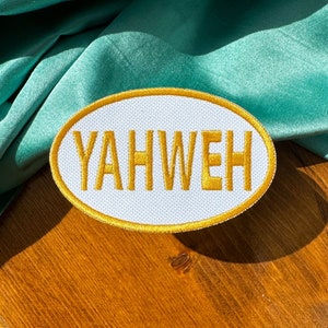 Yahweh Iron-on Patches | Custom Color Christian Patch | Love Like Jesus Patch |Gift for Her or Him| Christian Gift |Christian Girl Aesthetic