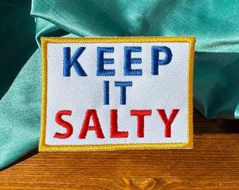 Keep It Salty Patch | Trucker Hat Patches | Summertime Patches | Trendy Summer Patch | Beach-themed Hat Patches