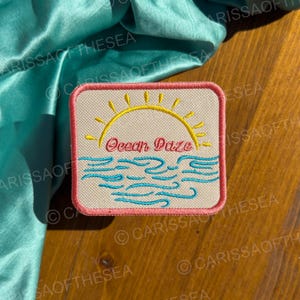 Ocean Daze Patch | Trucker Hat Patches | Summertime Patches | Trendy Summer Patch | Beach-themed Hat Patches | Gift for Her | Beach Trip