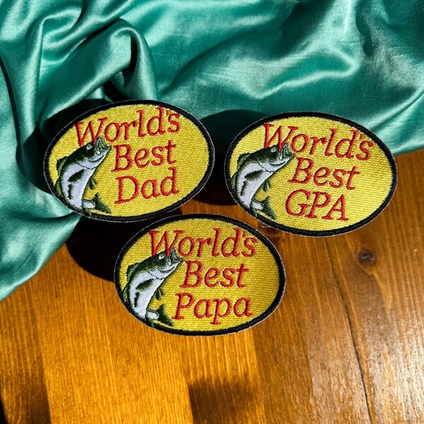 Best Dad Velcro Patches Etsy