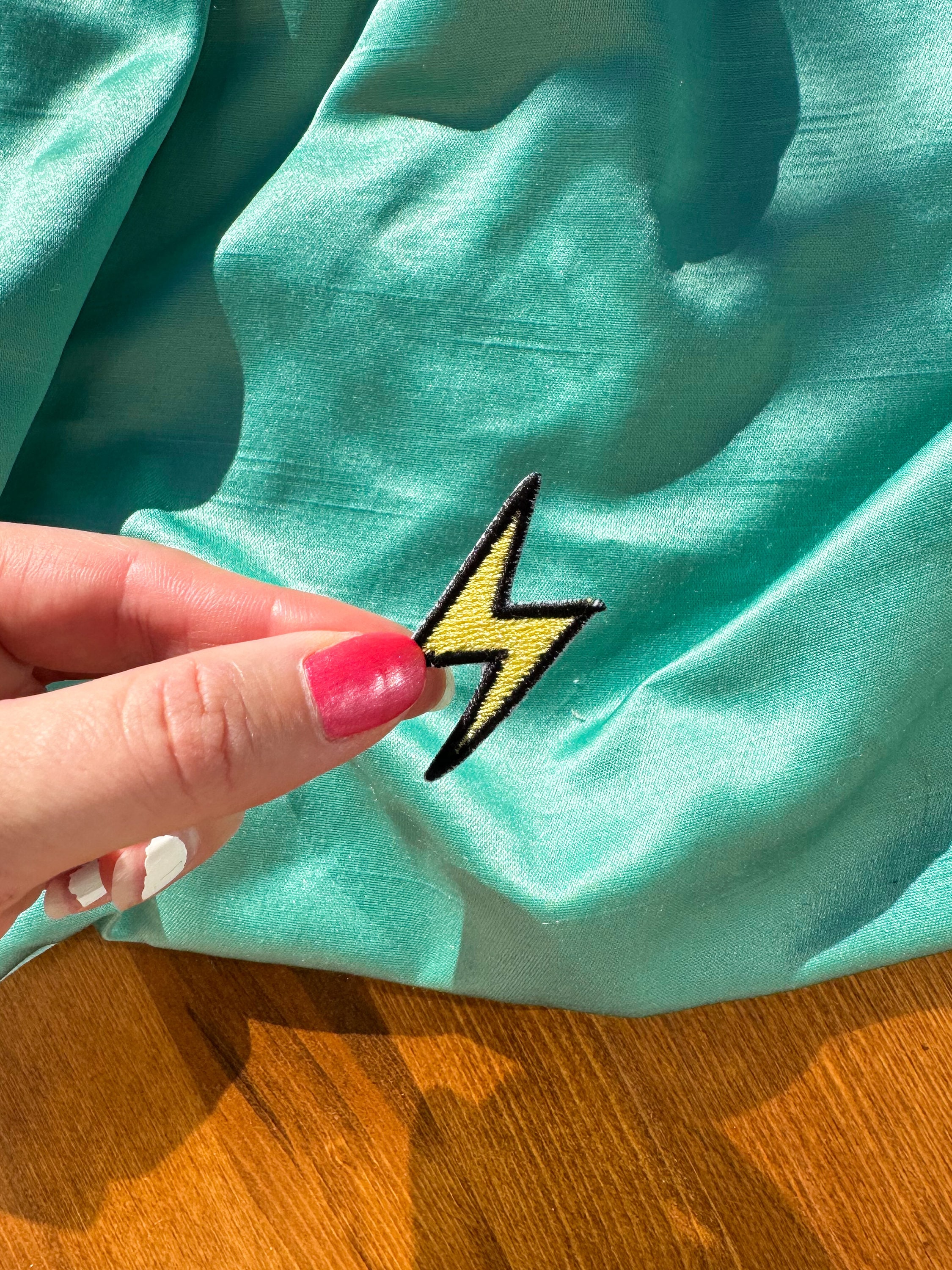 Lightning Bolt Iron-on Patch | Mini Patches | Colorful Lightning Bolt ...