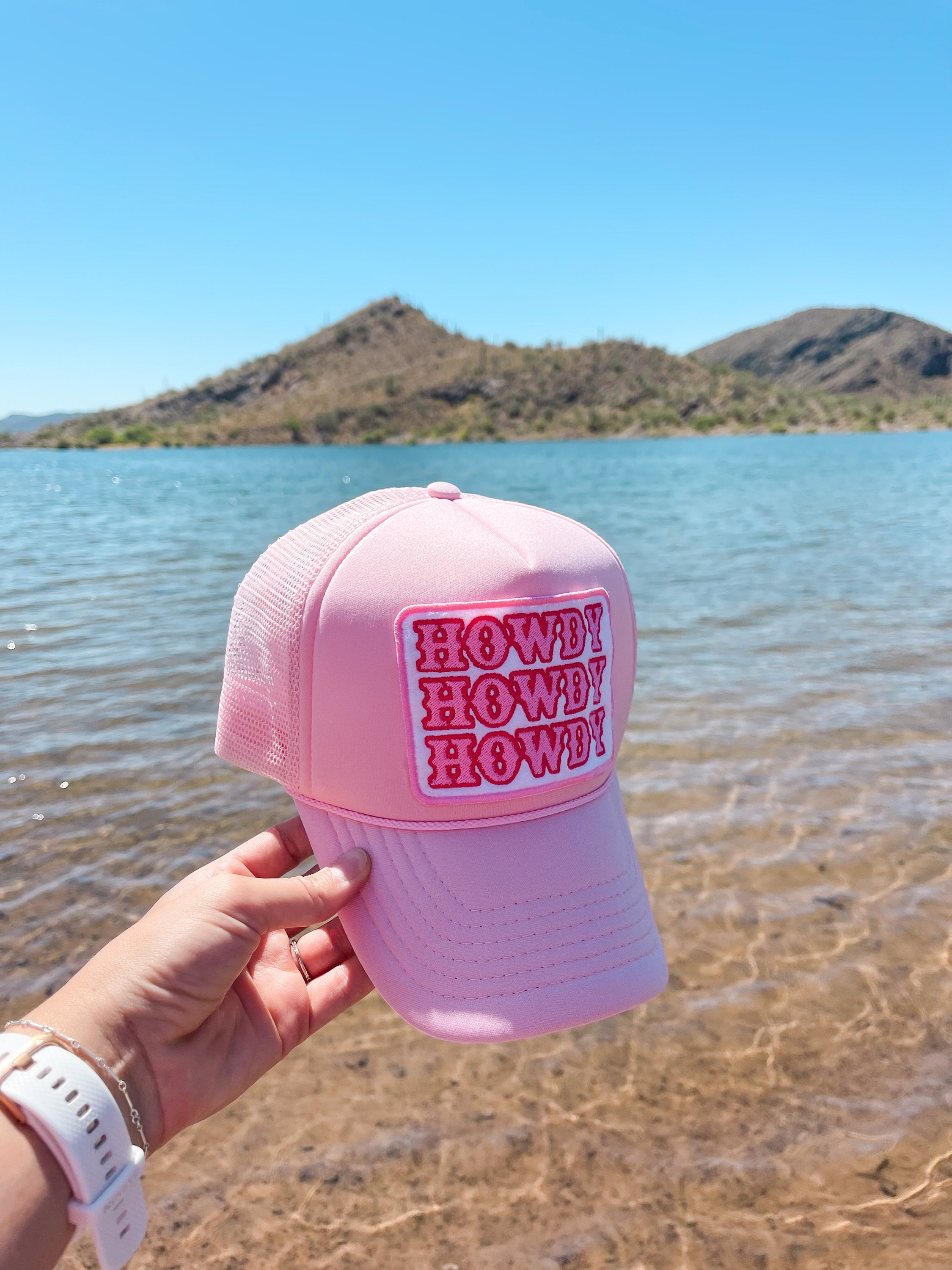 Howdy Hat | Pink Trendy Cowgirl Aesthetic | Pink Mesh  display picture 3