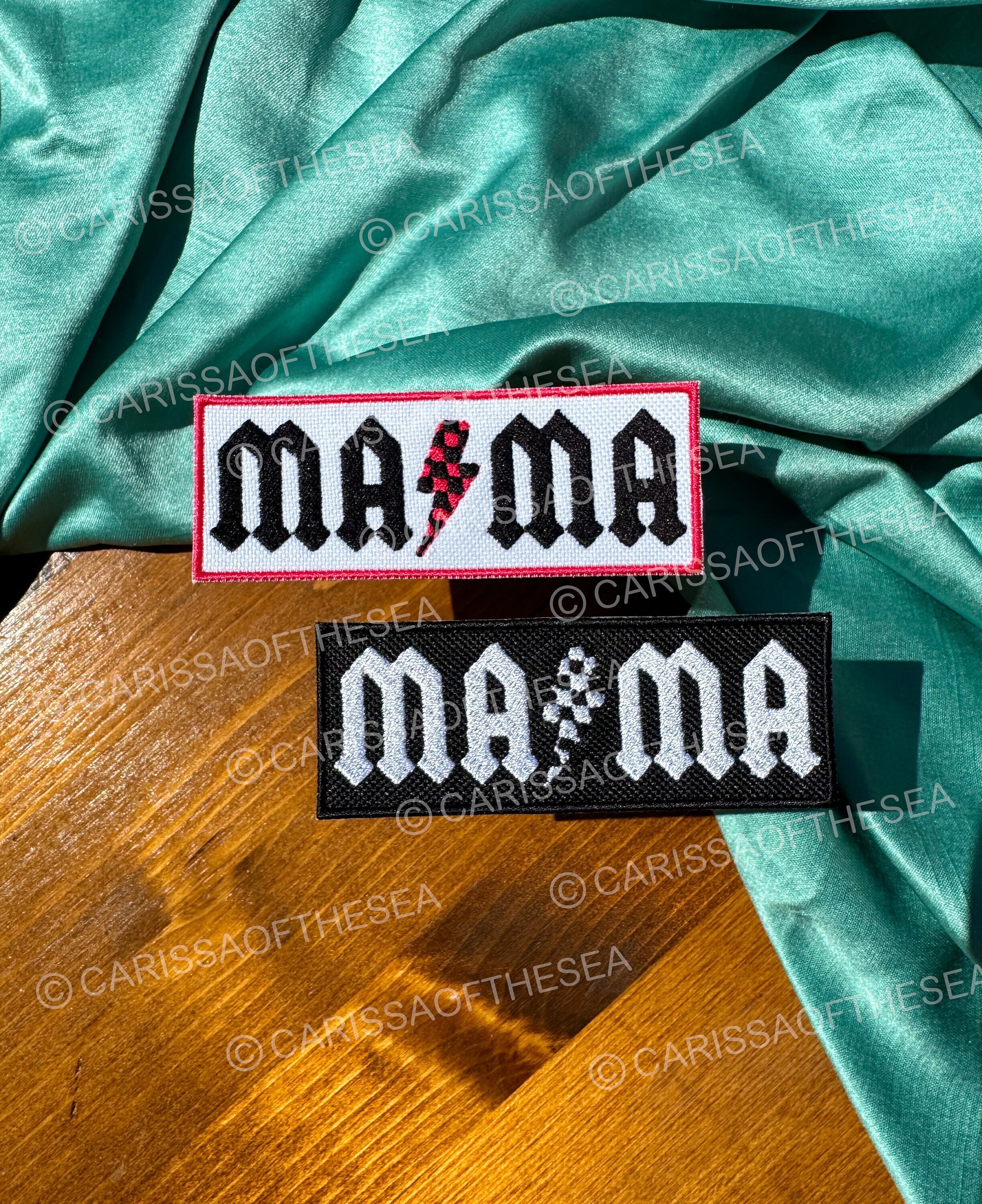 Mama Lightning Bolt Iron-On Patch | Hot Pink | Trendy Patches | Summer Patch | Patch for Trucker Hat | Trucker Hat Bar Supplies