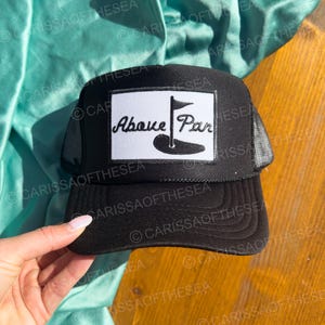 Gorra de golf Above Par / Gorra de golf Otto negra / Gorra de verano / Regalo de golf para él / Parches de golf / Arizona Golf / Gorra de golf