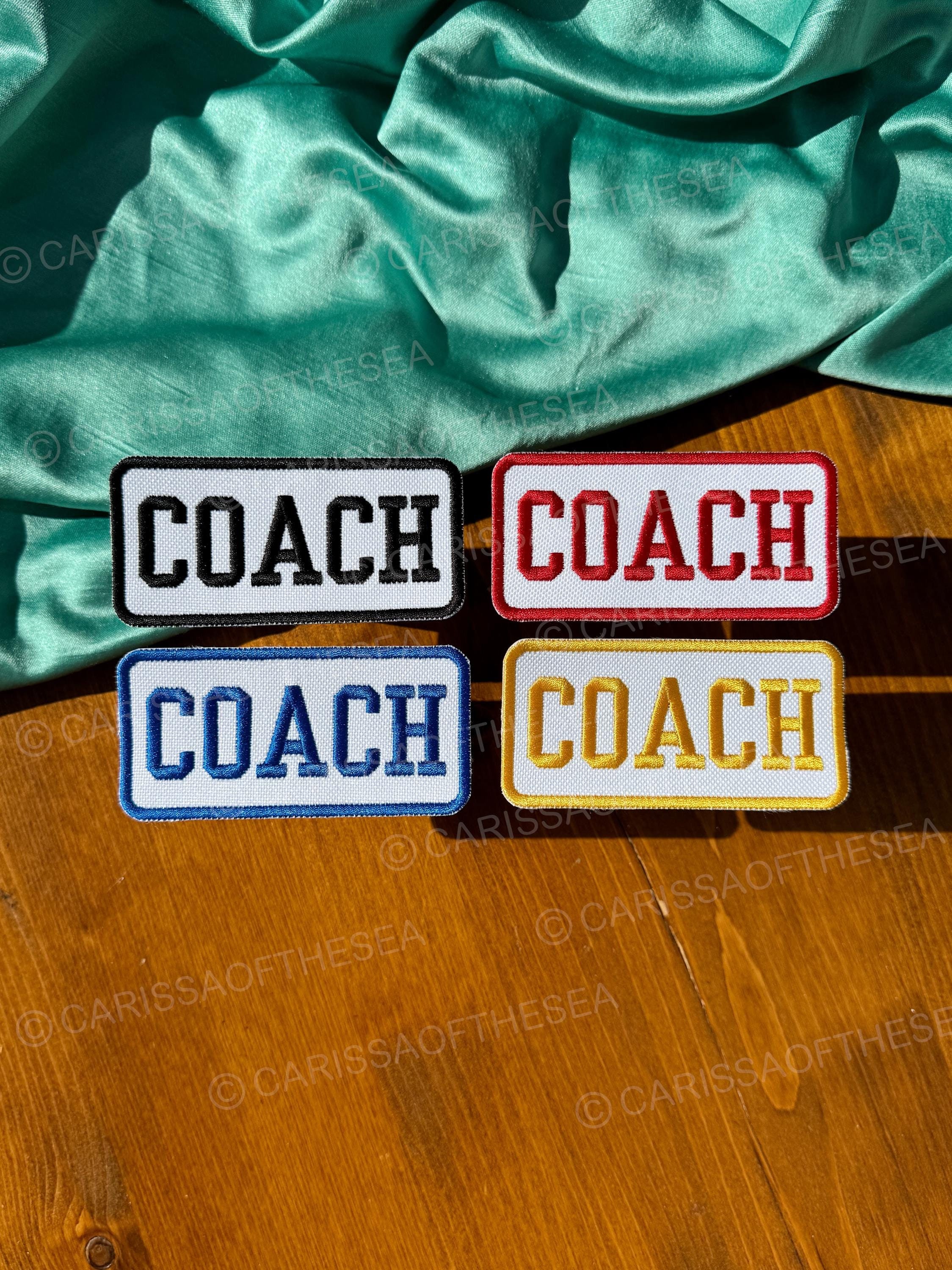 Custom Color Coach Iron-on Patch | Sports Patches | Patch for Coach | Sports Patch | Patches for Hat Bar | Trucker Hat Patches |Soccer Patch