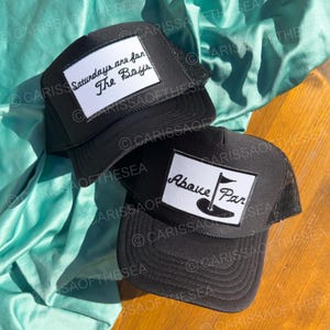 Los sábados son para la gorra de golf de niño / Gorra de golf de Otto negra / Gorra de verano / Regalo para él / Parches de golf / AZ Golf / Gorra para golf