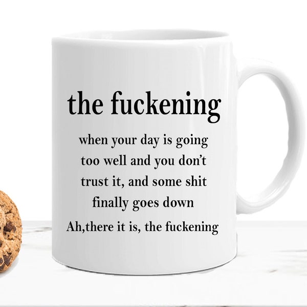 Colleague Mug The Fuckening - Funny Sarcastic Birthday Gift for Workmate Friend Companion WIth Velvet Pouch