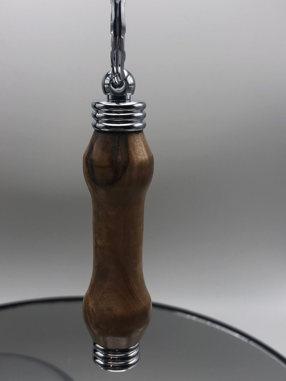 Key Chain Fob in Black Ash Burl With Hidden Compartment - Etsy