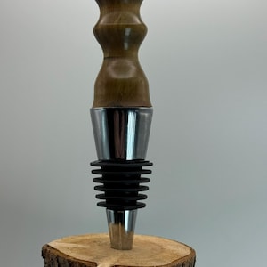 Mid SIzed Liquor Wine Bottle Stopper in Bocote
