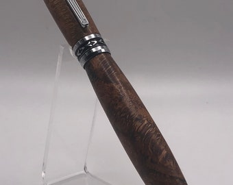 Rollerball Pen - Mysterious Sky Design in Exceptional Cherry Burl