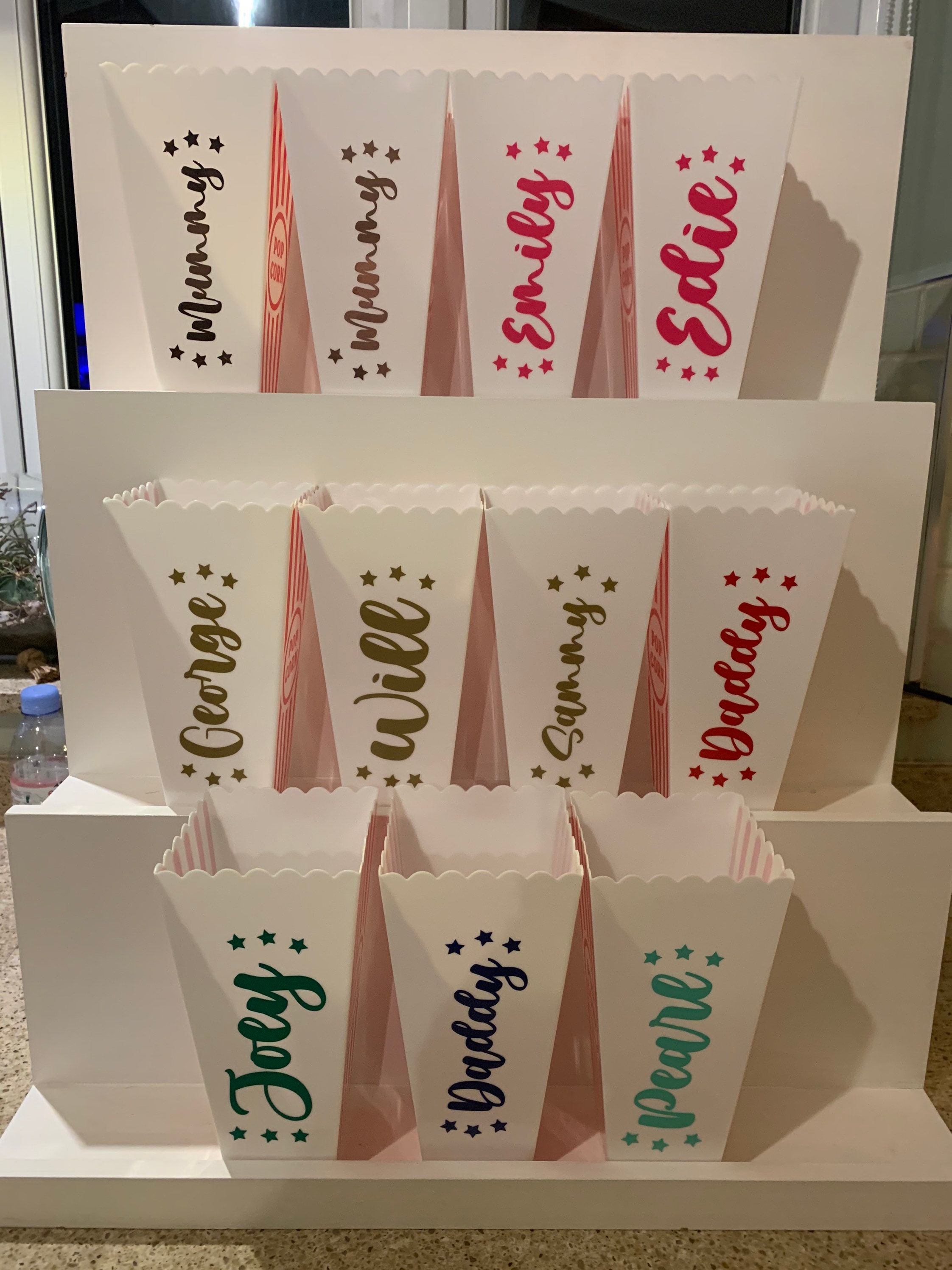 Customised Reusable Popcorn Holder Personalised With Vinyl Etsy UK