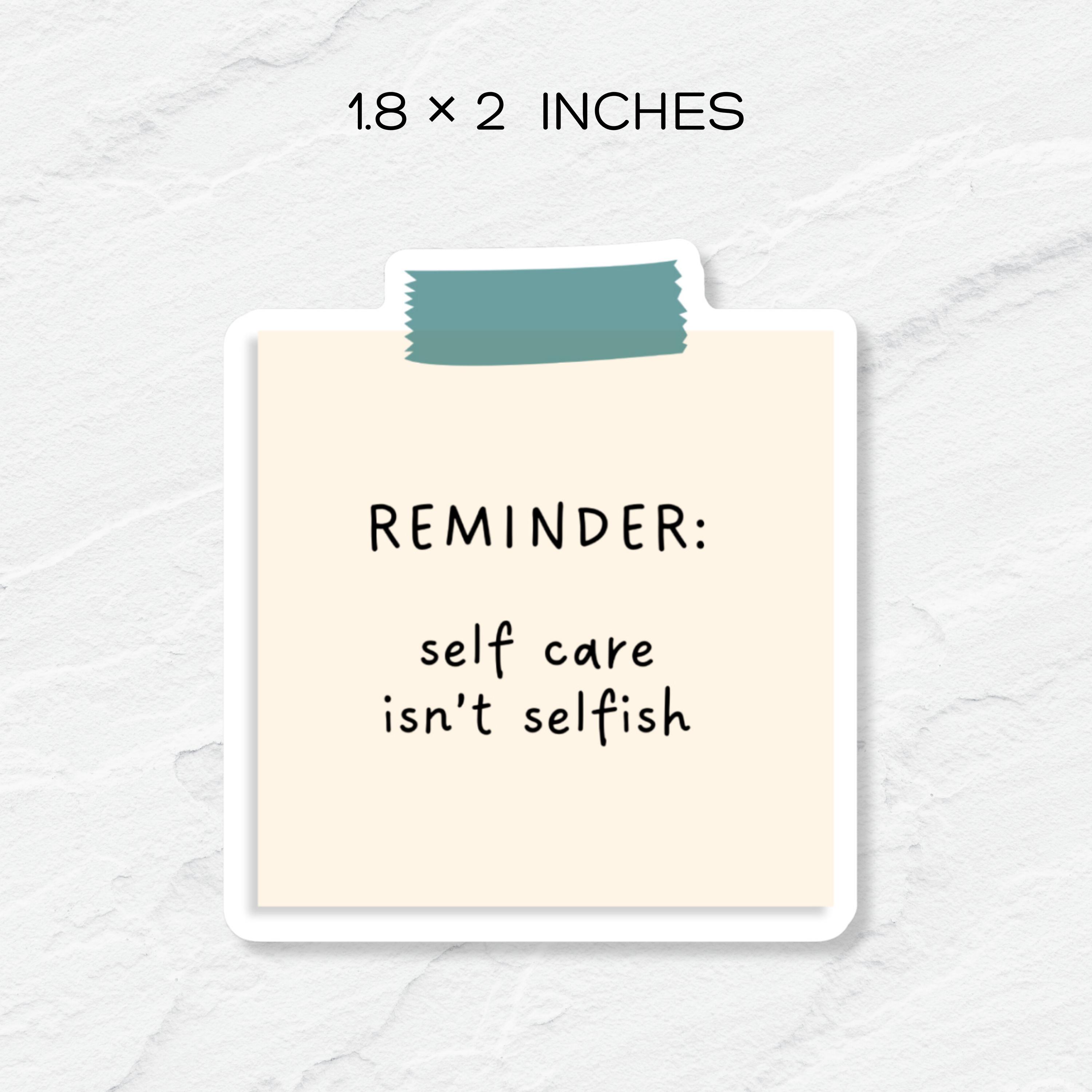 Self Care Isn't Selfish Vinyl Sticker, Laptop Decal - Etsy