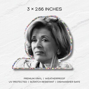 Lucille Bluth Glitter Sticker: Arrested Development TV Show Decal zdjęcie 2