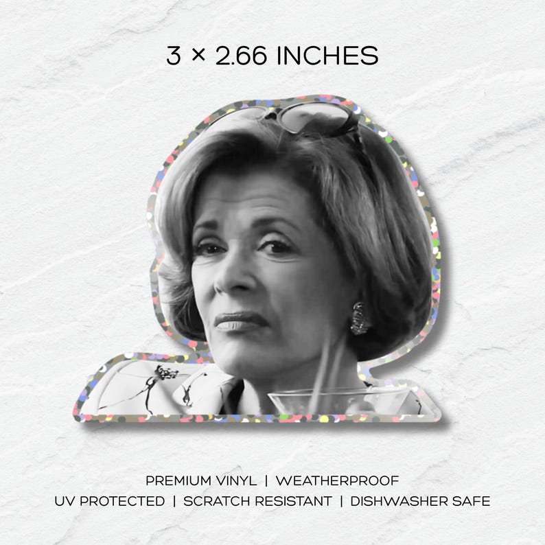 Lucille Bluth Glitter Sticker: Arrested Development TV Show Decal zdjęcie 2