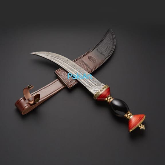 Damascus arabic knife Hunting Knife Camping knife gift Etsy