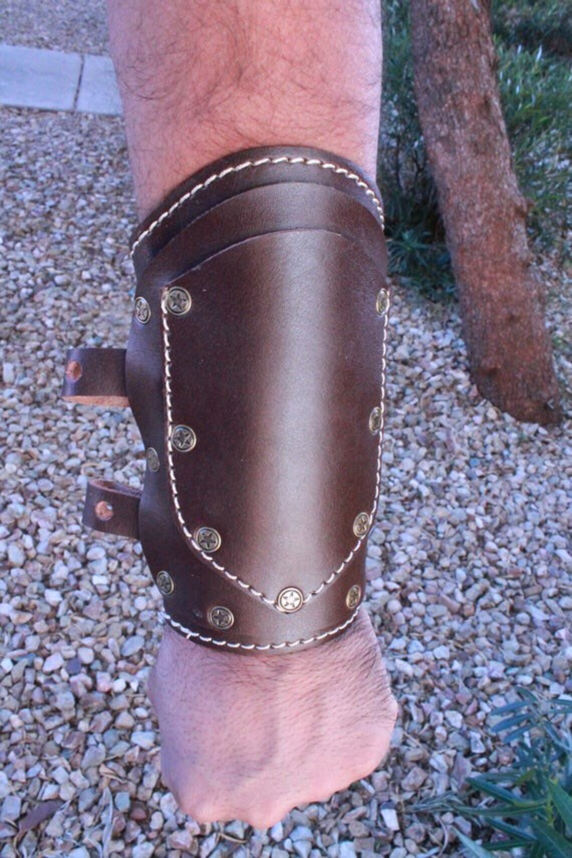 40 off Handmade Knife With Leather Wrist Cuff Sheath Arm Etsy