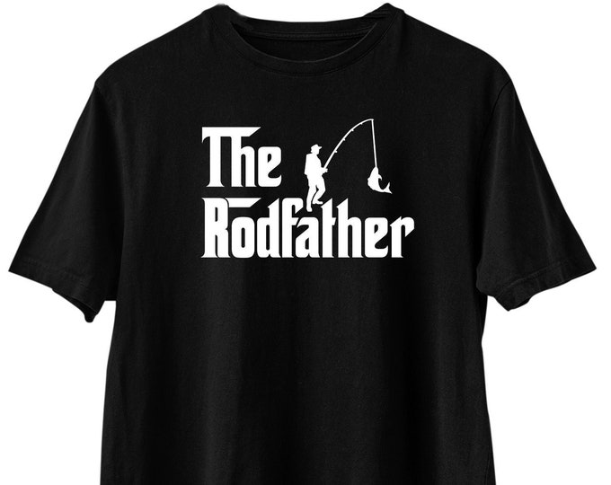 Le t-shirt Rodfather, t-shirt de pêche, chemise de pêcheur, t-shirt esthétique de chemise de pêche drôle, t-shirt graphique, t-shirt fantaisie, chemise drôle