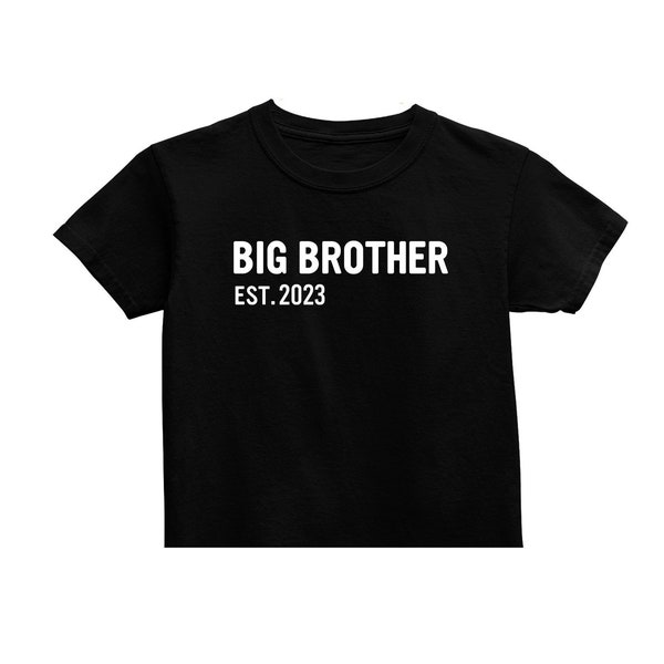 Chemise grand frère personnalisée, promu grand frère, frères et sœurs, vêtements pour enfants, t-shirt fils, cadeau grand frère, chemise frère