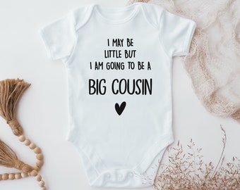 I May Be Little But I Am Going To Be A Big Cousin Baby Vest, Funny Big Cousin Babygrow, Promoted To Big Cousin, Baby Announcement