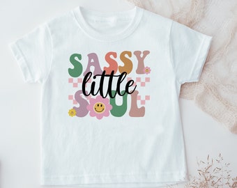 Camicia Sassy Little Soul, T-shirt retrò, T-shirt per il 2o compleanno, T-shirt per ragazza di compleanno, Retro, Compleanno ragazza, Groovy, Compleanno del bambino, Groovy