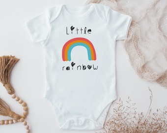 Little Rainbow Baby Baby Vest, Cute Rainbow Baby Bodysuit, Rainbow baby babygrow, rainbow baby announcement, gift for rainbow baby