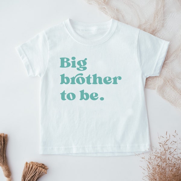 Big Brother To Be Retro Boho T-Shirt, Promoted to Big Brother, Sibling Clothes, Children's Clothes T-Shirt, Big Brother Gift for him