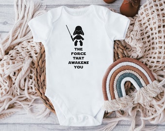 The Force That Awakens you Bodysuit,  Baby Vest, Funny Baby Bodysuit, Baby Clothes, Baby Grow