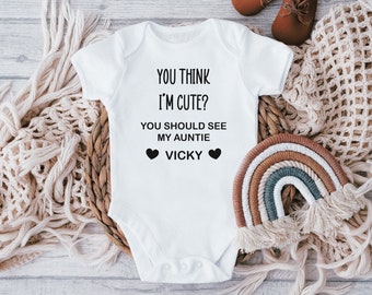 PUURRFECT GRANDMA PERSONALISED BABY GROW VEST FUNNY GIFT CUTE 
