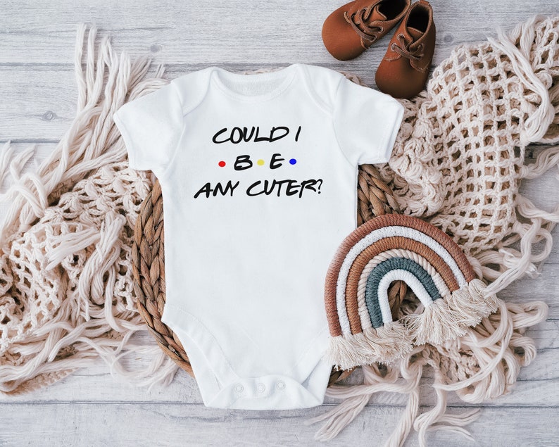 Could I Be Any Cuter Friends Baby Baby Vest, Baby Friends New Baby Vest, Friends Tv show Baby Vest 画像 1