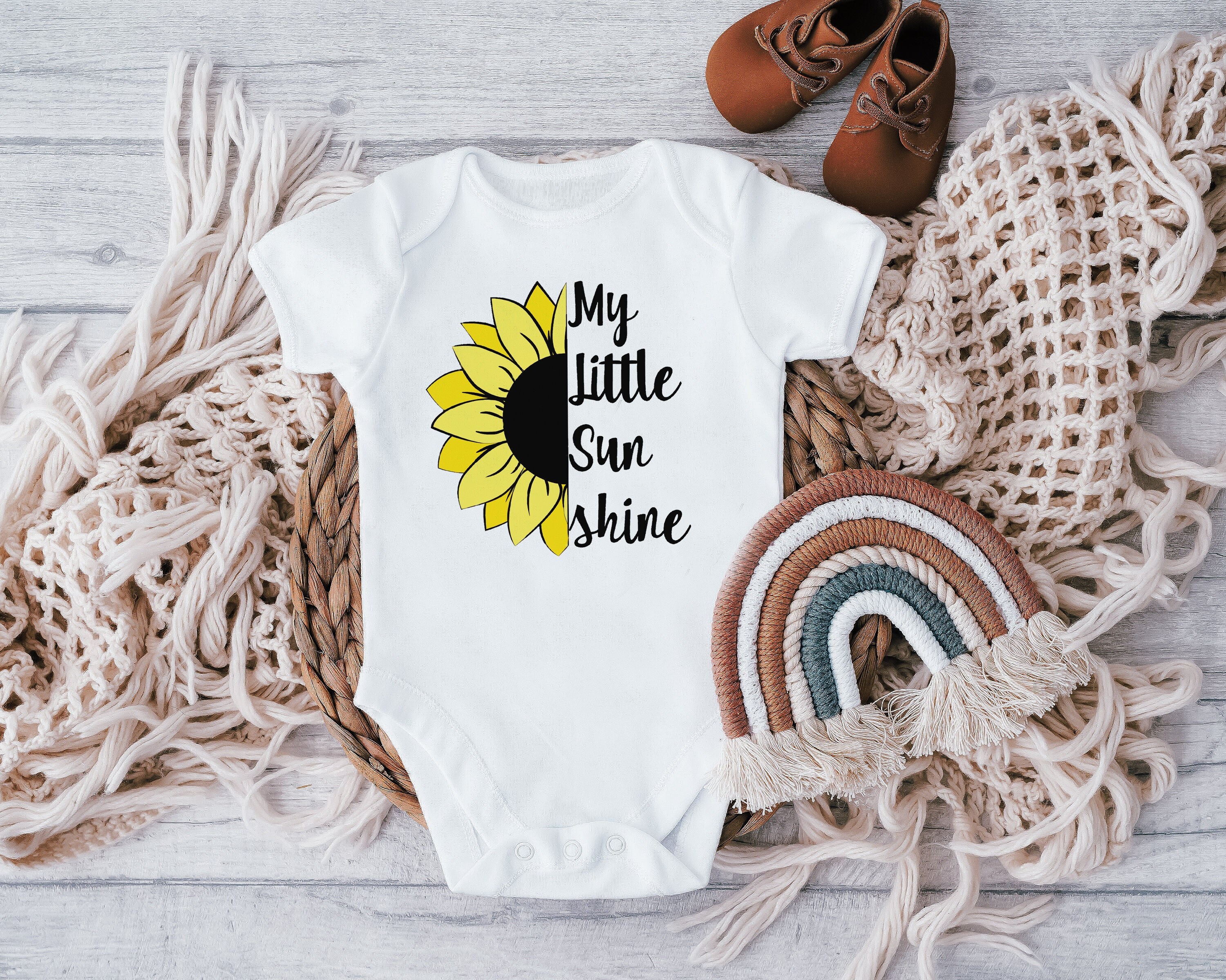 Baby clothes store with sunflowers