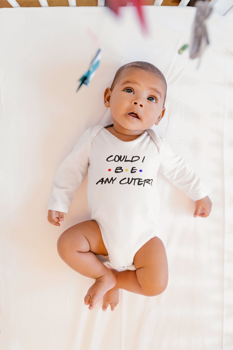 Could I Be Any Cuter Friends Baby Baby Vest, Baby Friends New Baby Vest, Friends Tv show Baby Vest 画像 2