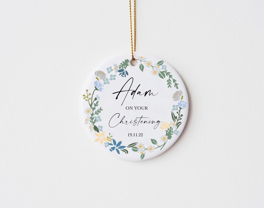 Personalised Christening Ornament Baptism Blessing Etsy