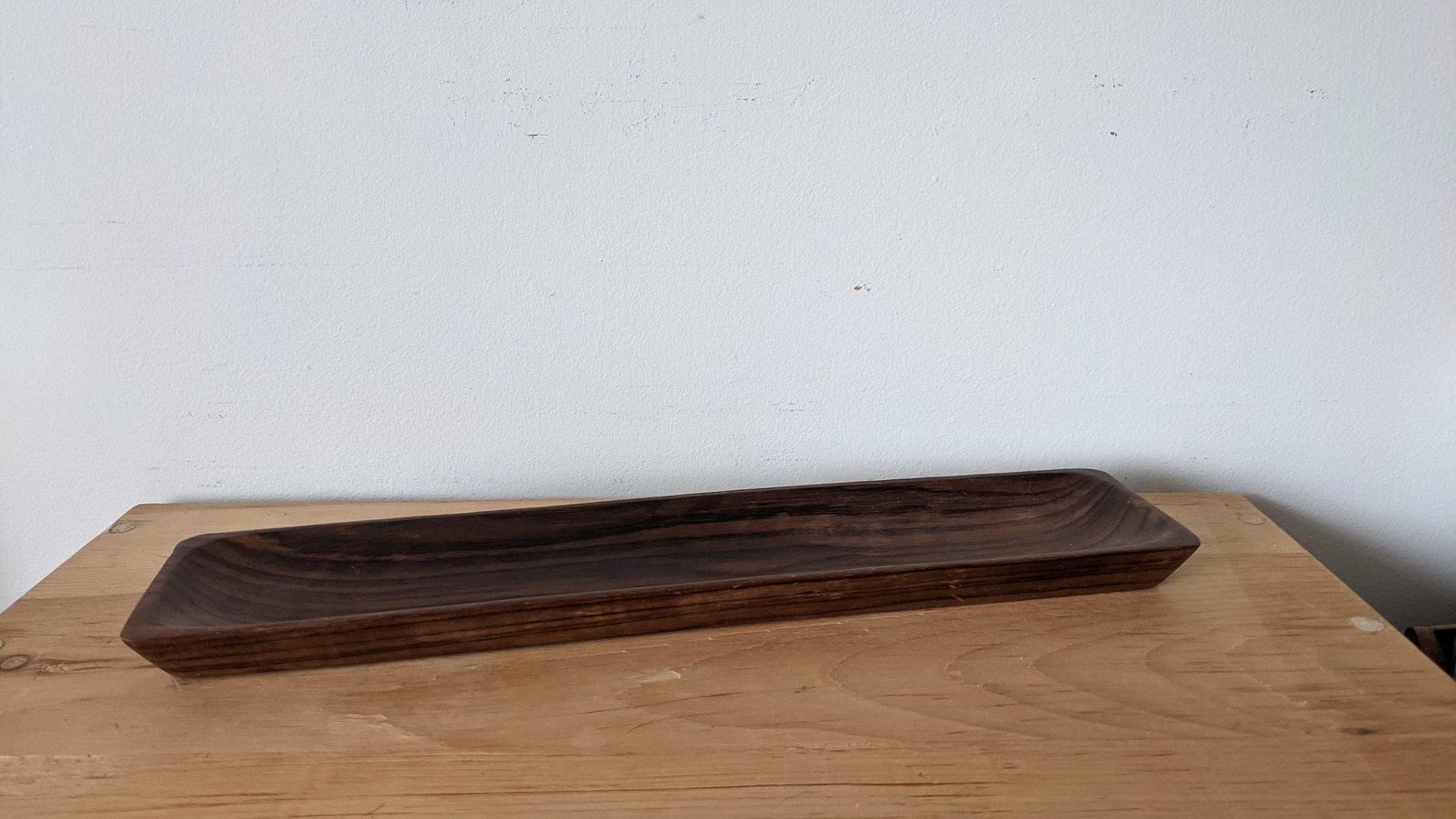 Vintage Wood Display Tray Long & Skinny 16.5 inches x 4 Etsy