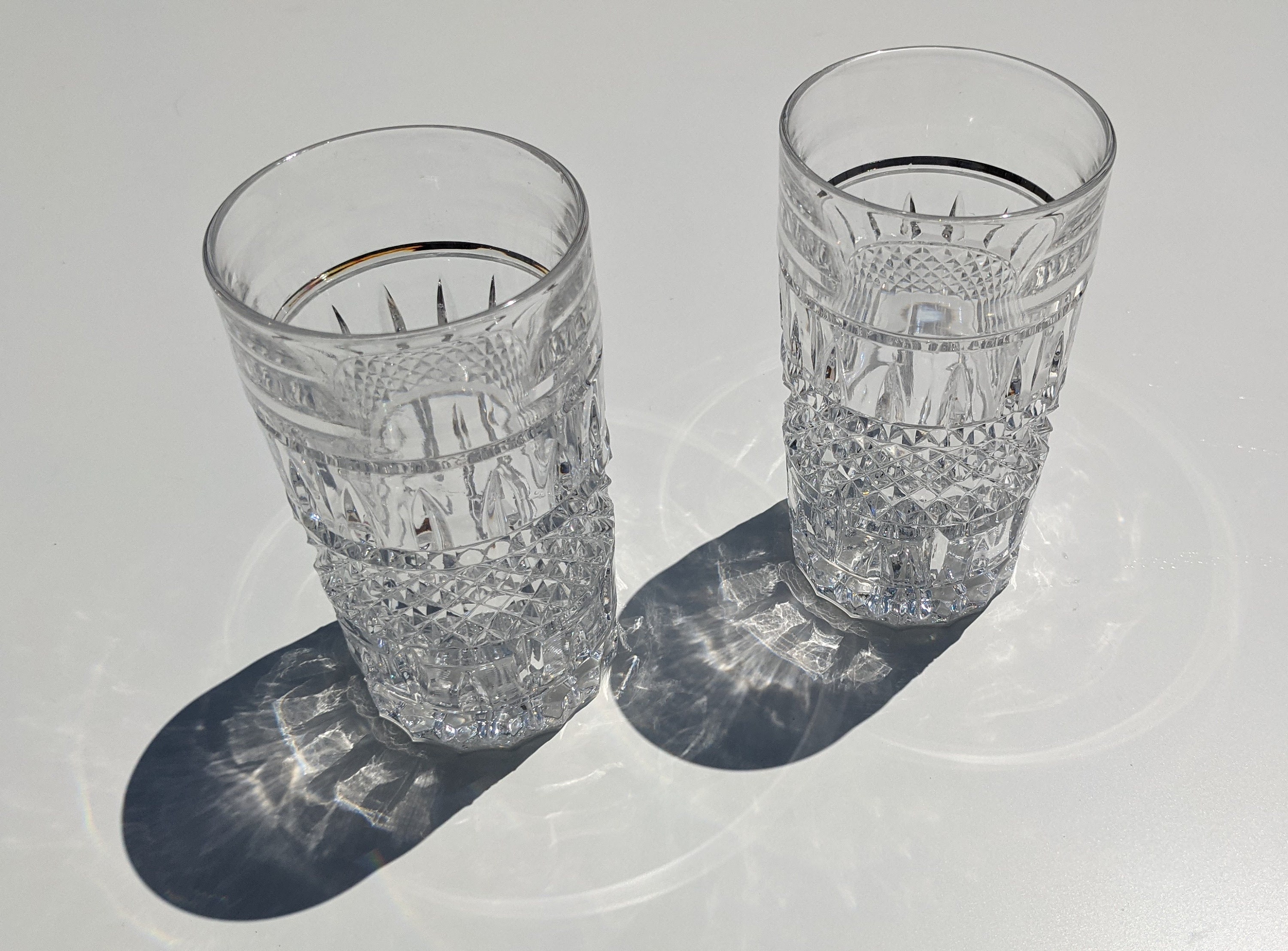 vintage crystal whiskey glasses