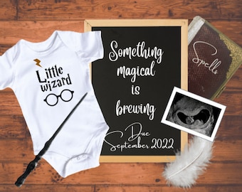 Wizard Pregnancy Announcement | Social Media Photo Prop (Digital Download)
