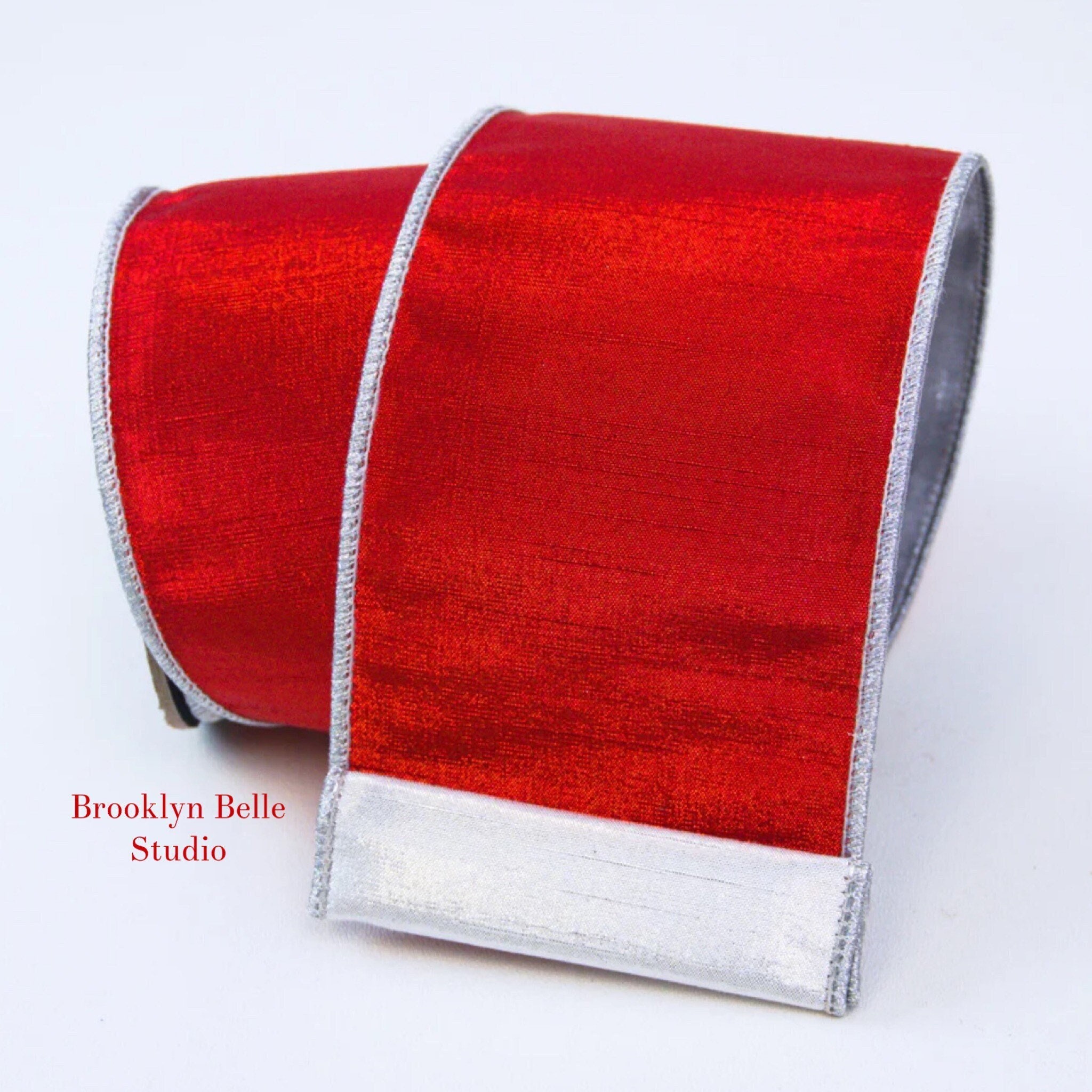 Stripe Red And Silver Ribbons