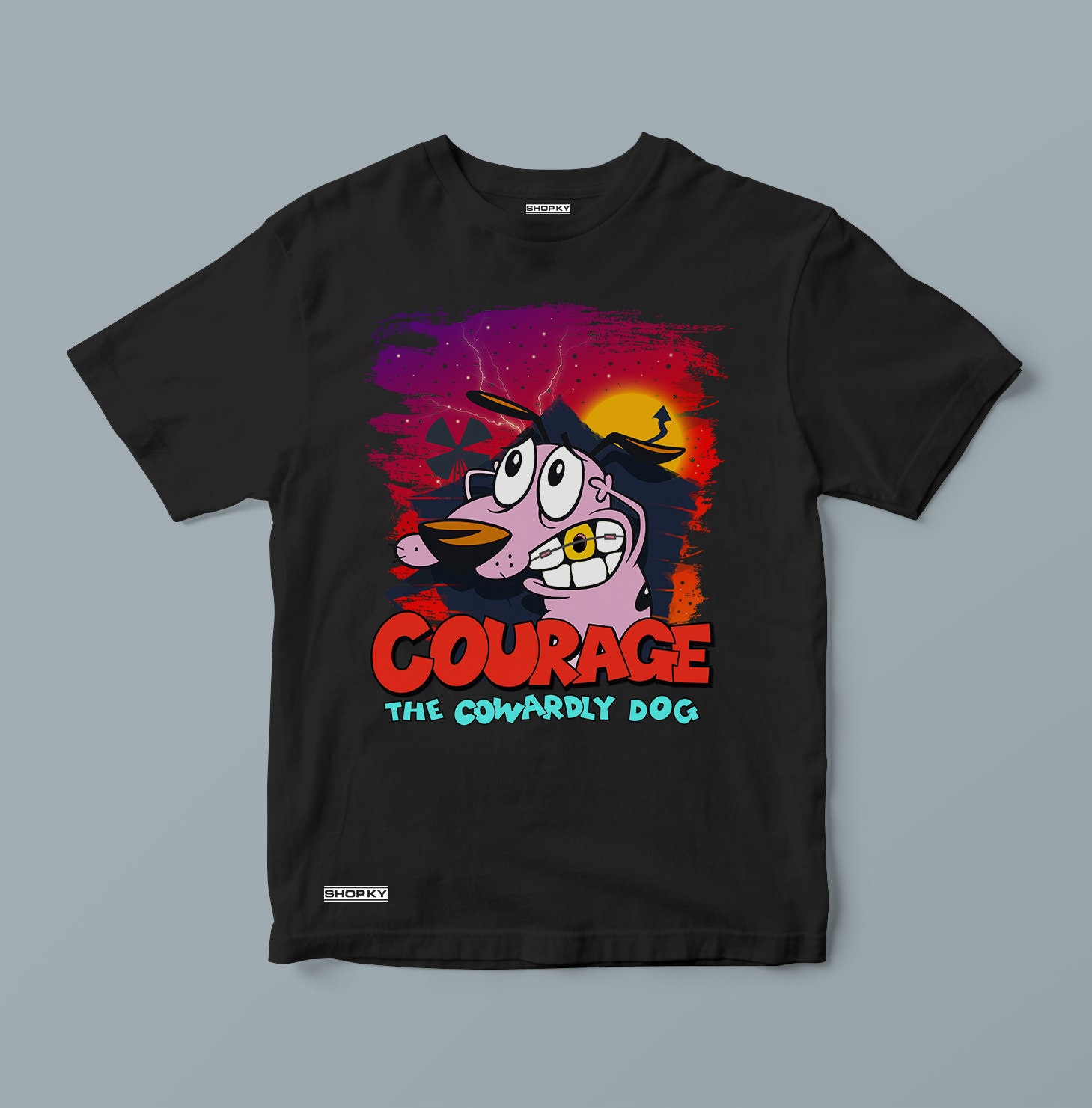 Courage the Cowardly Dog Funny Graphic Unisex T-shirt - Etsy Courage the Cowardly Dog Funny Graphic Unisex T-shirt - Etsy