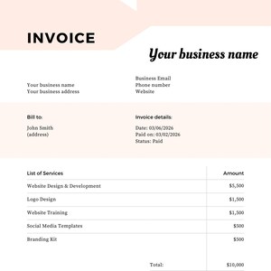 Invoice template