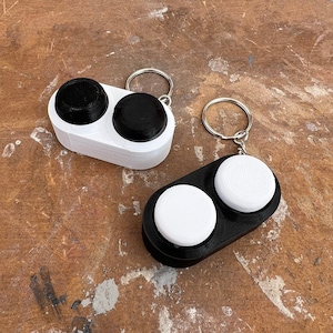 Arcade Style 2 Key Mechanical Keyboard Fidget | Keyboard Switch | Button Clicker | Clicky with Keychain